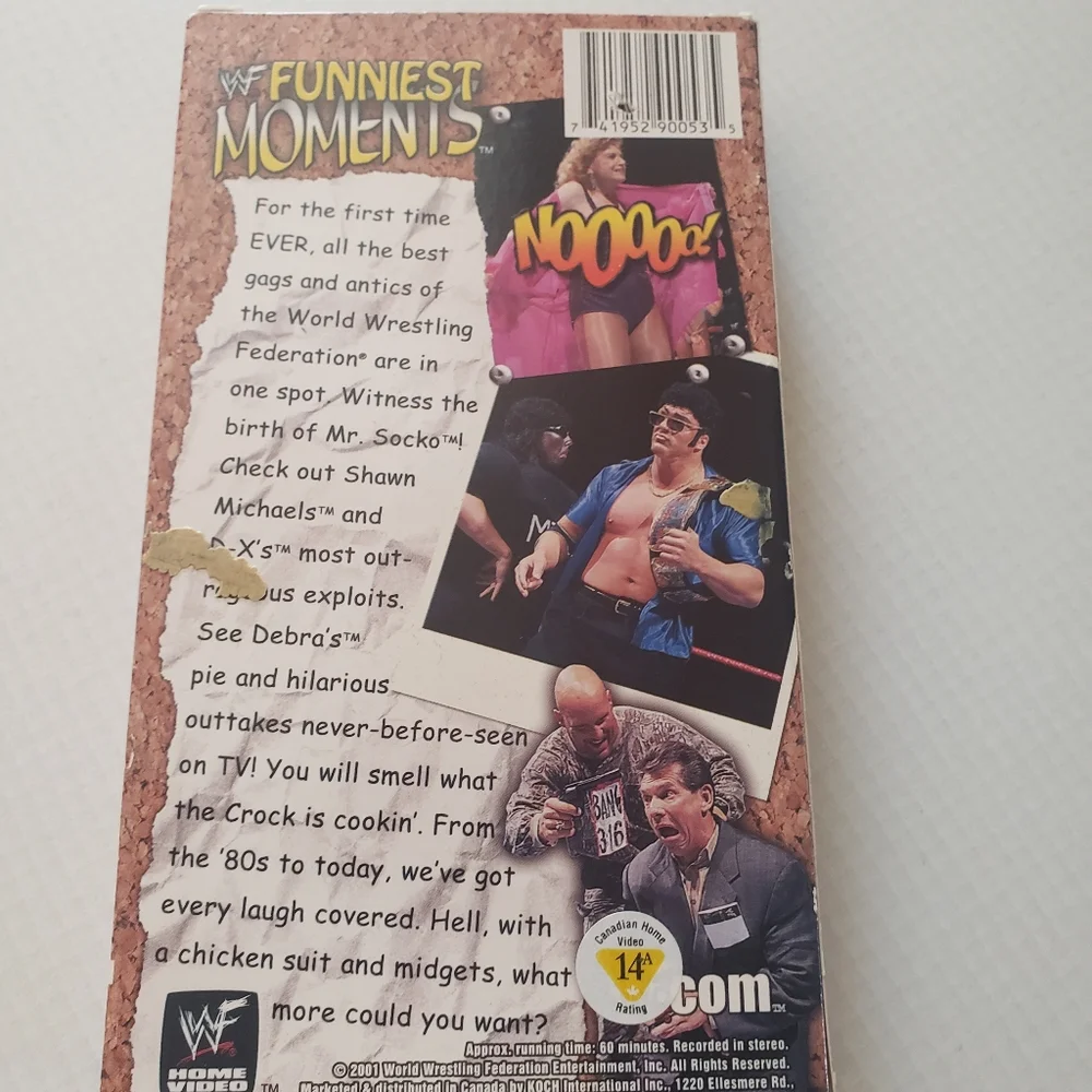 Vintage: WWF Funniest Moments VHS.